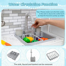 Wooden Kitchen Playset with Lights and Sounds for Ages 3+ by DirectDeals