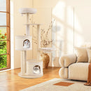 Wooden Kitten Tower with Sisal Scratching Posts and 2 Condos-Natural by LJGDeals