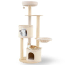 Wooden Kitten Tower with Sisal Scratching Posts and 2 Condos-Natural by LJGDeals
