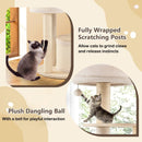Wooden Kitten Tower with Sisal Scratching Posts and 2 Condos-Natural by LJGDeals