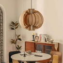Wooden Lantern Pendant Lamp