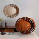 Wooden Lantern Pendant Lamp