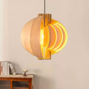 Wooden Lantern Pendant Lamp