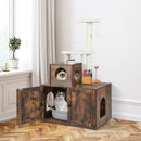 Cat Tree with Litter Box Enclosure with Cat Condo by LJGDeals
