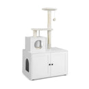 Cat Tree with Litter Box Enclosure with Cat Condo by LJGDeals