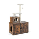 Cat Tree with Litter Box Enclosure with Cat Condo by LJGDeals