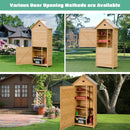 Wooden Outdoor Lockable Garden Tool Storage by LJGDeals