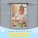 Wooden Low Kids Loft Bed with LED Lights and 2 Doors by LJGDeals