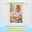 Wooden Low Kids Loft Bed with LED Lights and 2 Doors by LJGDeals