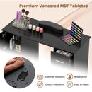 Wooden Manicure Table Nail Desk with Drawers Wrist Rest by LJGDeals
