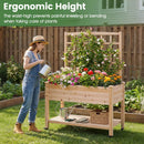 Wooden Mobile Raised Garden Bed on Wheels with Trellis by LJGDeals