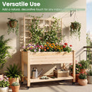 Wooden Mobile Raised Garden Bed on Wheels with Trellis by DirectDeals