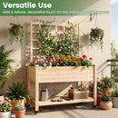 Wooden Mobile Raised Garden Bed on Wheels with Trellis by LJGDeals