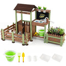 Wooden Mud Farm Playset with Planter Box and Water Pump by LJGDeals