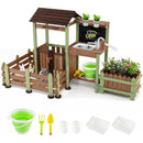 Wooden Mud Farm Playset with Planter Box and Water Pump by DirectDeals