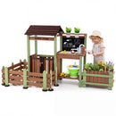 Wooden Mud Farm Playset with Planter Box and Water Pump by LJGDeals