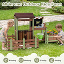 Wooden Mud Farm Playset with Planter Box and Water Pump by LJGDeals