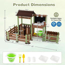 Wooden Mud Farm Playset with Planter Box and Water Pump by LJGDeals