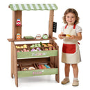 Wooden Grocery Store Playset with Chalkboard & 43 Accessories by DirectDeals