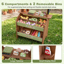 Wooden Grocery Store Playset with Chalkboard & 43 Accessories by LJGDeals