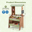 Wooden Grocery Store Playset with Chalkboard & 43 Accessories by DirectDeals