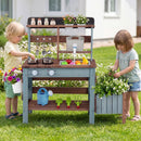 Wooden Mud Kitchen Set with Running Water Faucet Tank by LJGDeals