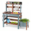 Wooden Mud Kitchen Set with Running Water Faucet Tank by LJGDeals