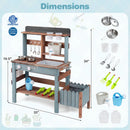 Wooden Mud Kitchen Set with Running Water Faucet Tank by DirectDeals