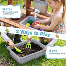 Wooden Mud Kitchen Set with Running Water Faucet Tank by DirectDeals