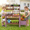 Wooden Mud Kitchen Set with Running Water Faucet Tank by LJGDeals