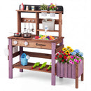 Wooden Mud Kitchen Set with Running Water Faucet Tank