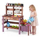 Wooden Mud Kitchen Set with Running Water Faucet Tank by LJGDeals
