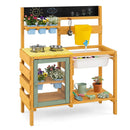 Wooden Mud Kitchen for Toddlers with Faucet & Water Tank by LJGDeals