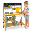 Wooden Mud Kitchen for Toddlers with Faucet & Water Tank by LJGDeals
