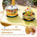 Wooden Outdoor Mud Kitchen for Kids with Wheels - Yellow by DirectDeals