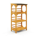 3-Tier Wooden Plant Stand with Weatherproof Asphalt Roof for Patio-Natural by LJGDeals