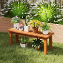 Wooden Plant Stand Outdoor Indoor Solid Wood Flower Pot Holder Display Shelf by LJGDeals