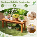 Wooden Plant Stand Outdoor Indoor Solid Wood Flower Pot Holder Display Shelf by LJGDeals