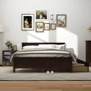 Full Size Bed Frame with Storage Drawers and Solid Wood Headboard by LJGDeals