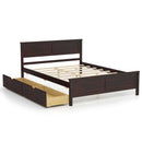 Full Size Bed Frame with Storage Drawers and Solid Wood Headboard by LJGDeals