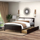 Full Size Bed Frame with Storage Drawers and Solid Wood Headboard by LJGDeals