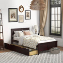 Twin Size Bed Frame with Storage Drawers by LJGDeals