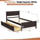 Twin Size Bed Frame with Storage Drawers by LJGDeals