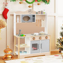 Wooden Play Kitchen Cooking Toy Playset for Kids-White by LJGDeals