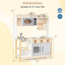 Wooden Play Kitchen Cooking Toy Playset for Kids-White by LJGDeals