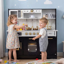 Wooden Play Kitchen for Kids with Realistic Lights and Sounds by LJGDeals