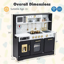Wooden Play Kitchen for Kids with Realistic Lights and Sounds by LJGDeals
