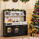 Wooden Play Kitchen for Kids with Realistic Lights and Sounds by LJGDeals