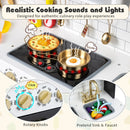 Wooden Play Kitchen for Kids with Realistic Lights and Sounds by LJGDeals