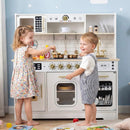 Wooden Play Kitchen for Kids with Realistic Lights and Sounds by LJGDeals